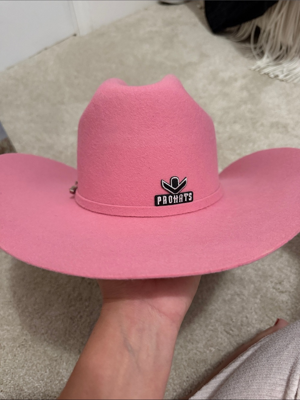 NEW Stylish Pink Women's Felt Cowboy Hat - Picture 4 of 5